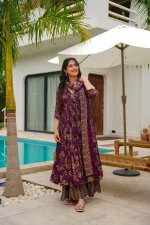 Mishka Cotton Suit Set With Screen Printed