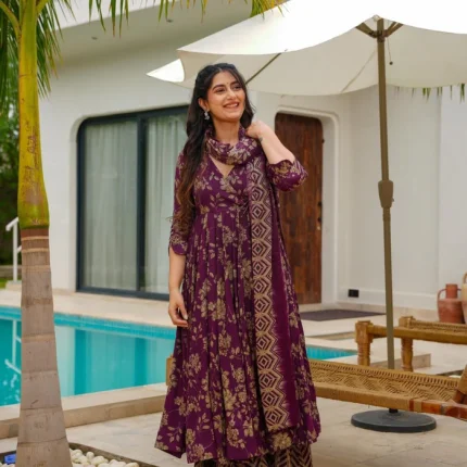 Mishka Cotton Suit Set With Screen Printed