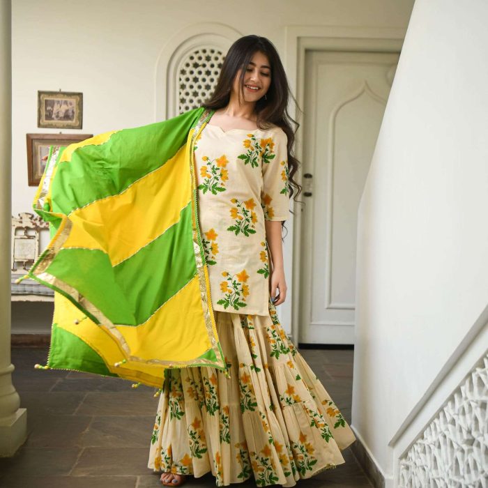 Cotton Gharara Set Code-132 - Image 2