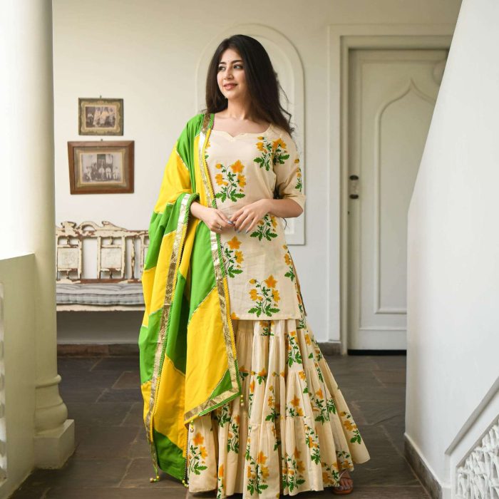 Cotton Gharara Set Code-132 - Image 1